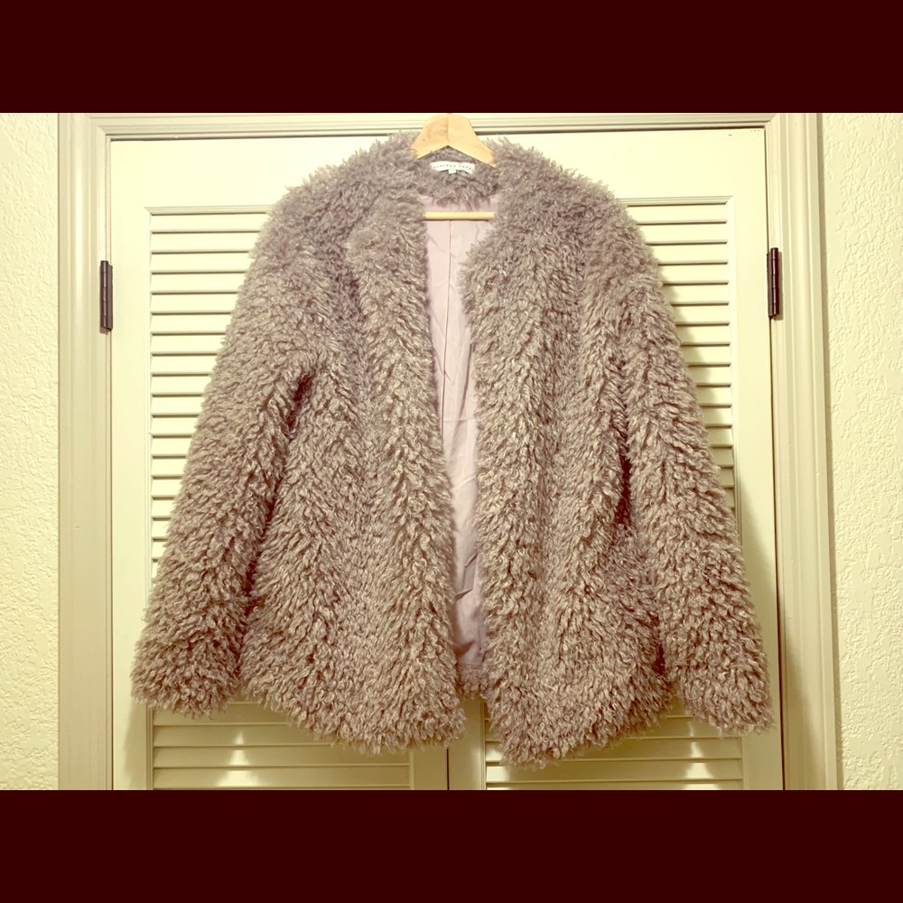 **SOLD**Teddy Bear Coat - Lavender Sz Large
